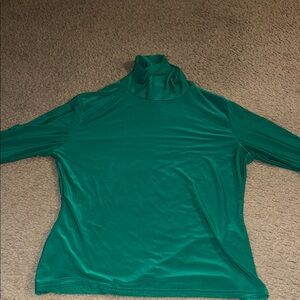 Nasty Gal Green Turtleneck Blouse